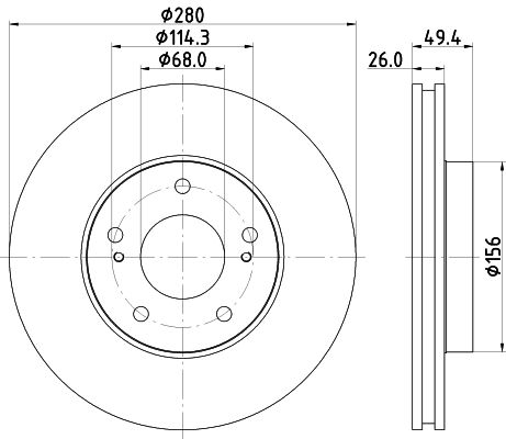 HELLA PAGID stabdžių diskas 8DD 355 115-641